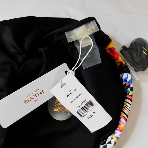 NWT!! PILYQ Inca Halter or Strapless One Piece Swimsuit Colorful Vacation Small - Picture 12 of 15